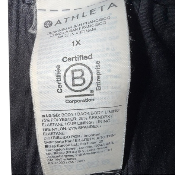 ATHLETA Ultimate Ease Bra - Plus 1X D/DD+ Black - Picture 9 of 10